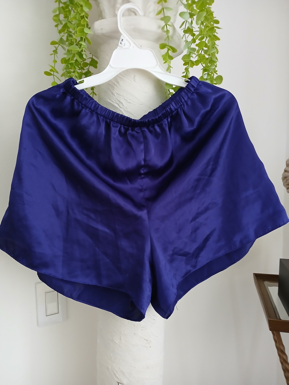 Victoria's Secret Satin Elastic-Waist Shorts in Royal Blue